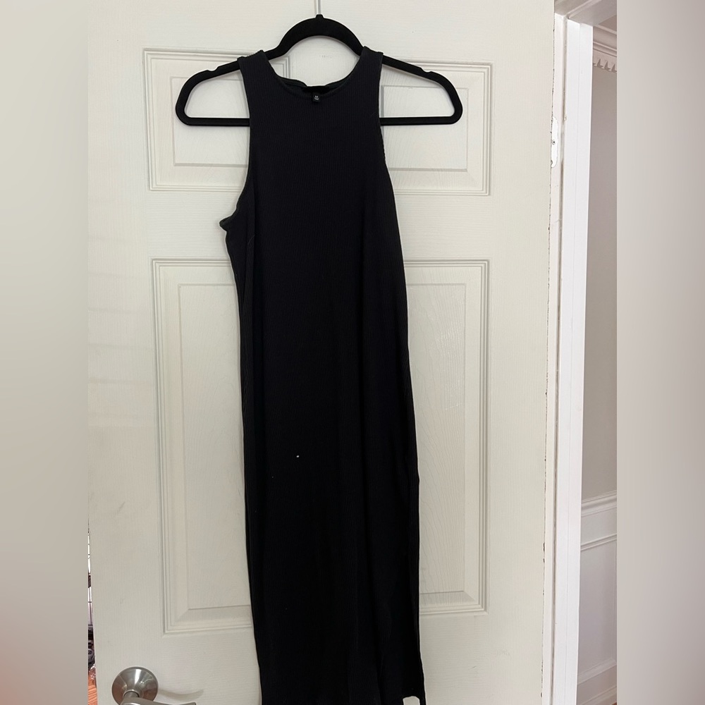 Black midi dress